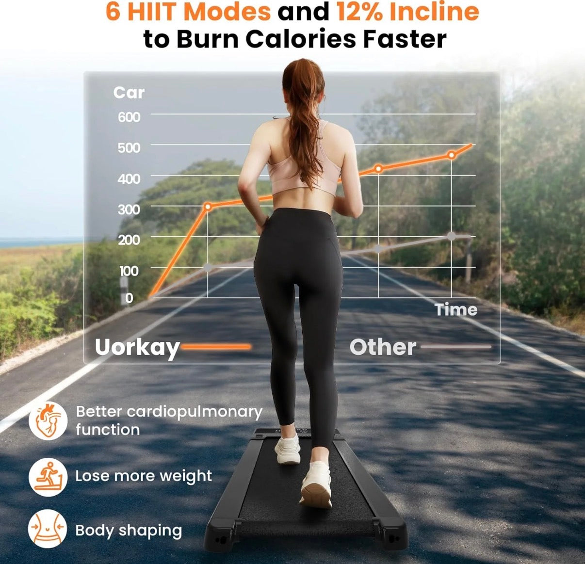 Black Bull 12% Auto Incline Walking Pad Treadmill With Handrail And Bluetooth