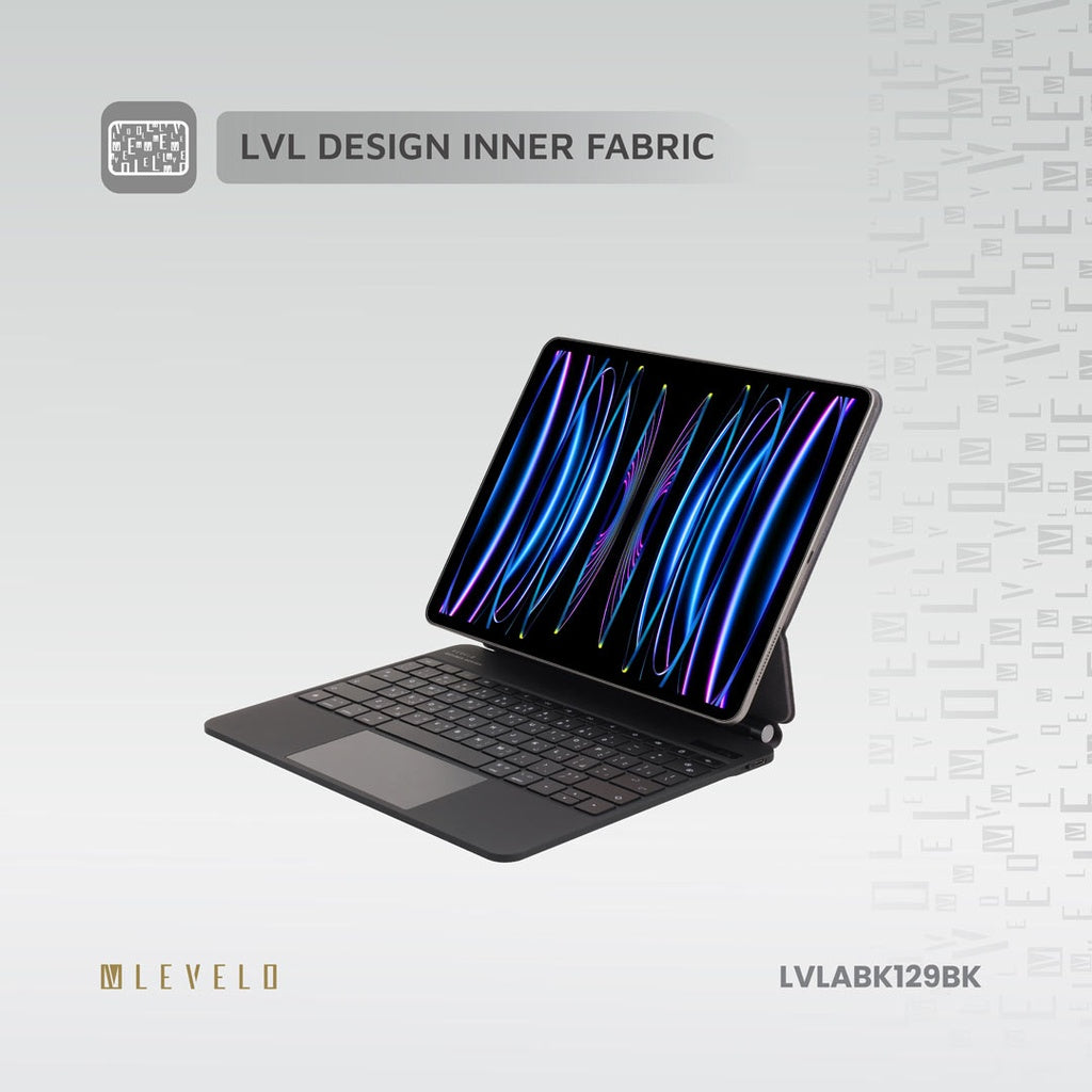 Levelo AeroBoard Saffanio Leather Wireless Keyboard For Apple iPad ( Arabic English ) ماجيك كيبورد حق ايباد (عربي انجليذي)