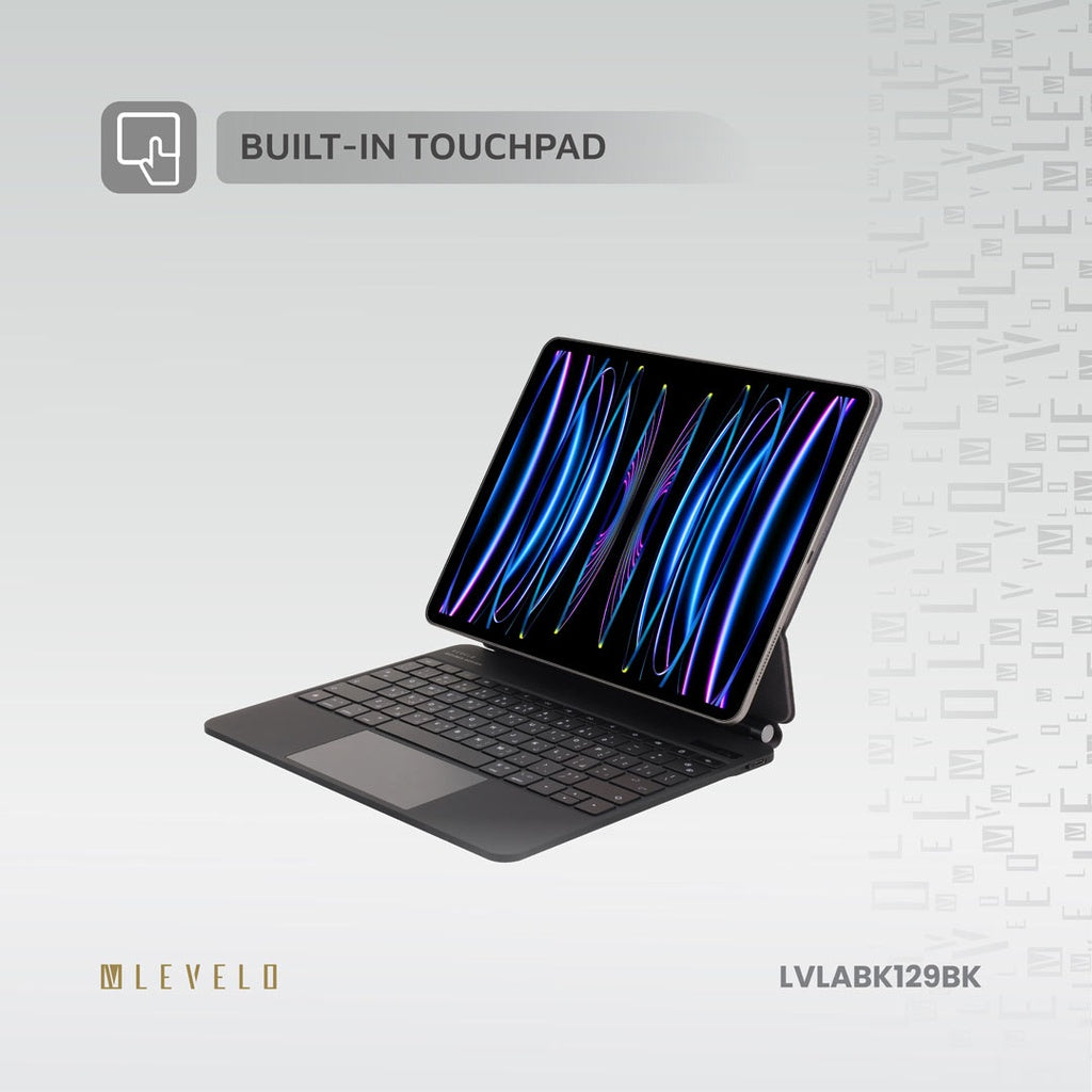 Levelo AeroBoard Saffanio Leather Wireless Keyboard For Apple iPad ( Arabic English ) ماجيك كيبورد حق ايباد (عربي انجليذي)