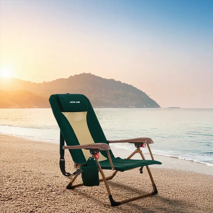 GREEN LION MAFER ADJUSTABLE CAMPING CHAIR - GREEN