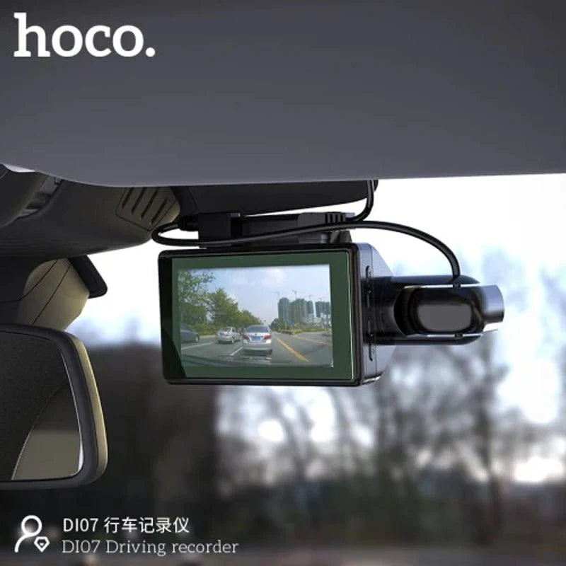 Hoco Di07 Dual Camera Driving Recorder or Dashcam - TQ STORE