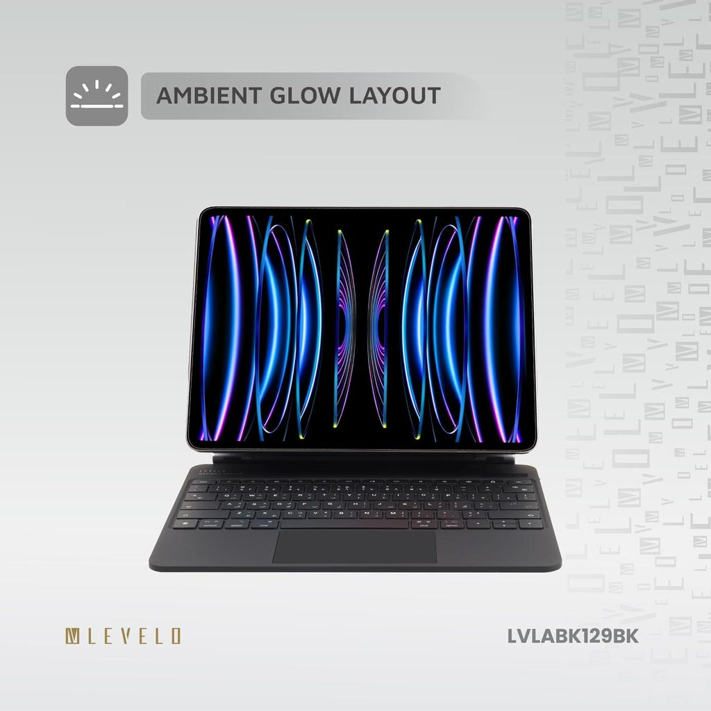 Levelo AeroBoard Saffanio Leather Wireless Keyboard For Apple iPad ( Arabic English ) ماجيك كيبورد حق ايباد (عربي انجليذي)