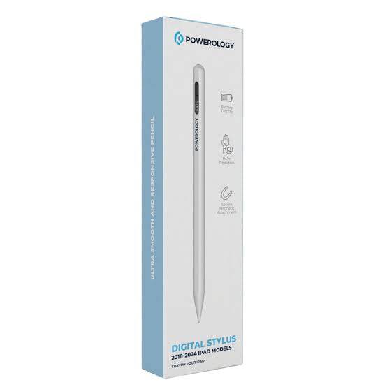 Powerology Digital Stylus 2018-2024 iPad Models – White