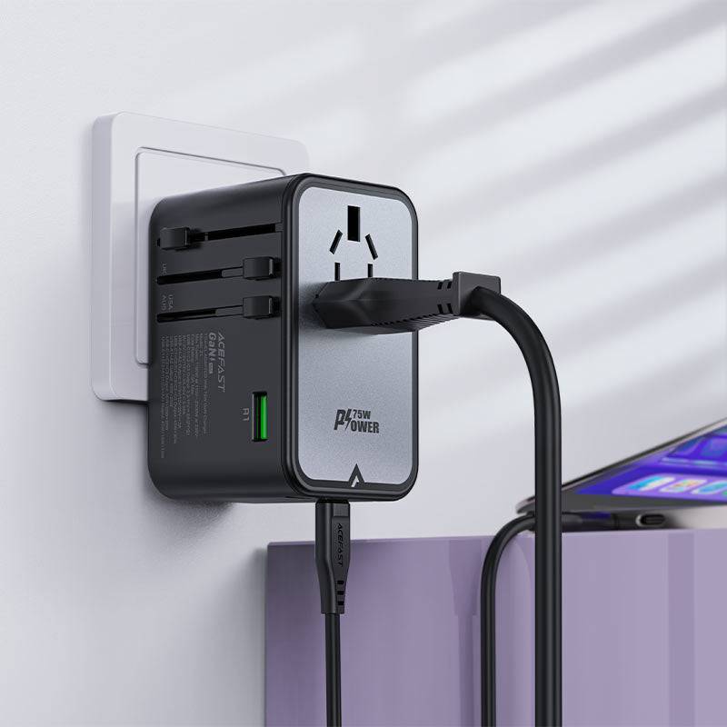 ACEFAST Z1 PD75W GaN Travel Charging Adapter. - TQ STORE