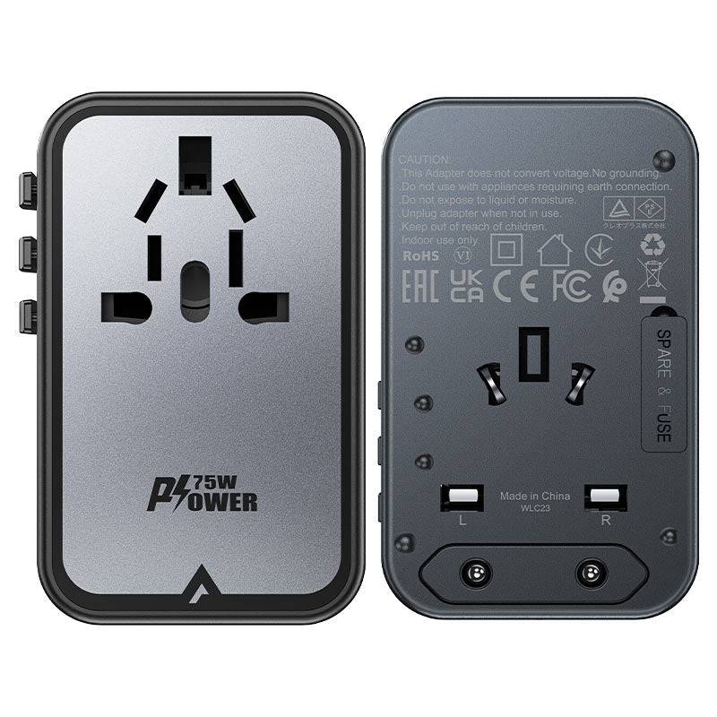 ACEFAST Z1 PD75W GaN Travel Charging Adapter - TQ STORE