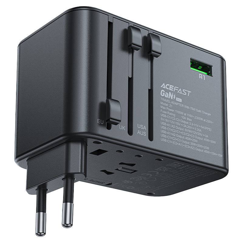 ACEFAST Z1 PD75W GaN Travel Charging Adapter - TQ STORE