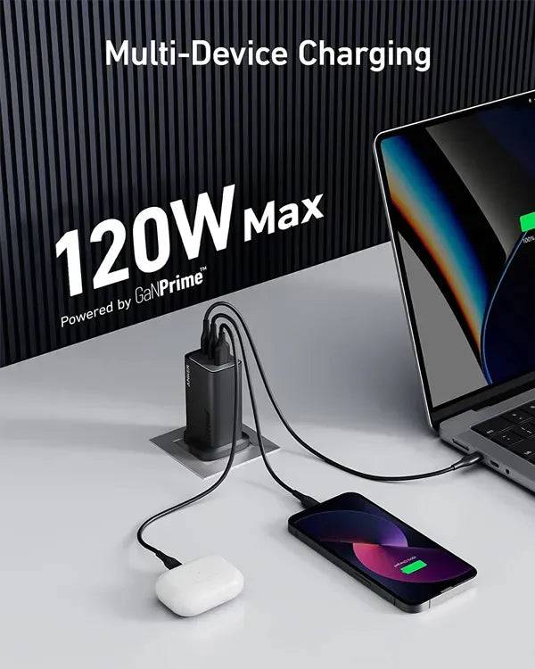 ANKER 737 GANPRIME 120W CHARGER - BLACK - TQ STORE