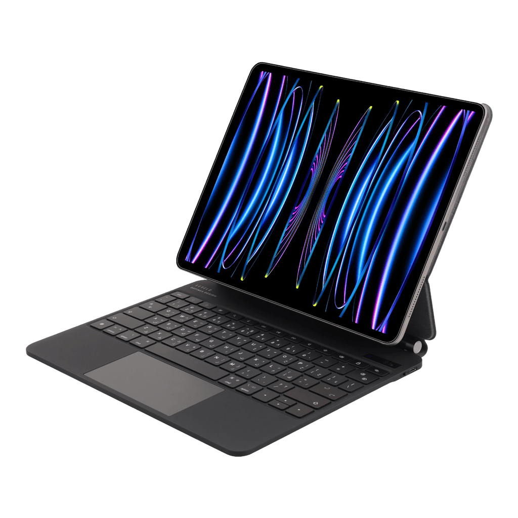 Levelo AeroBoard Saffanio Leather Wireless Keyboard For Apple iPad ( Arabic English ) ماجيك كيبورد حق ايباد (عربي انجليذي)