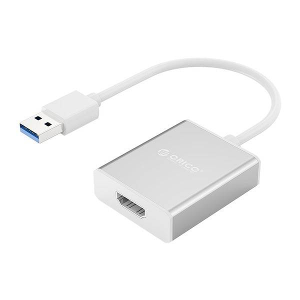 ORICO UTH USB to HDMI Adapter USB 3.0 Male – Female HDMI Convertor – Silver - TQ STORE
