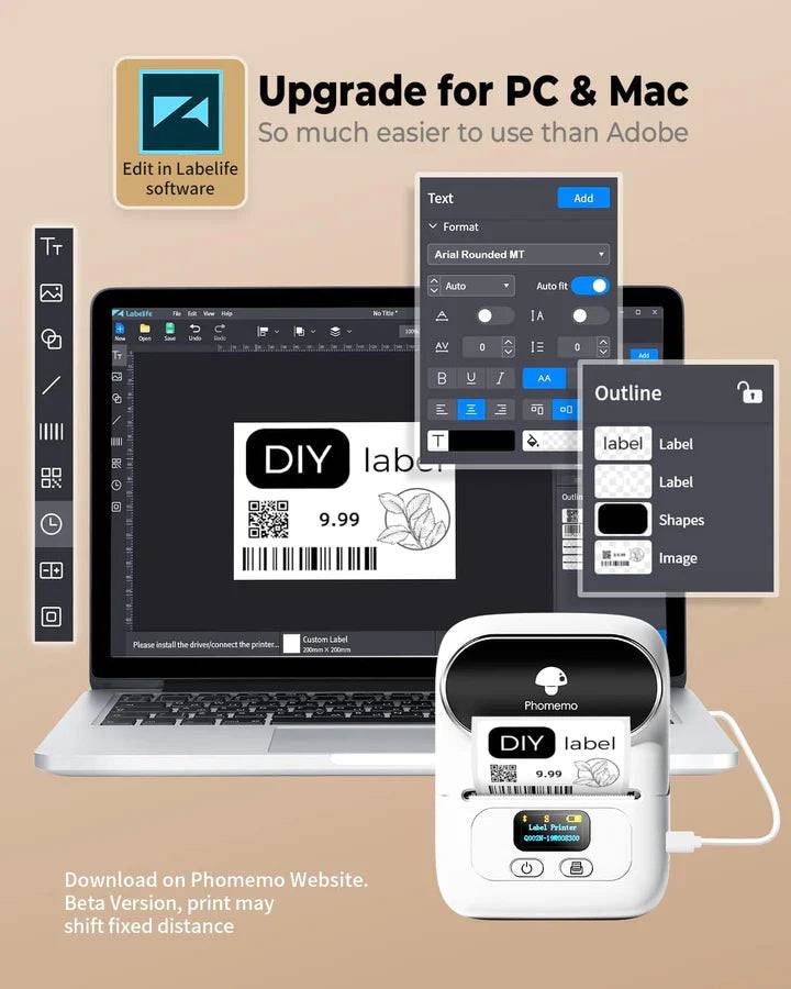 Phomemo M110 Thermal Mini Printer - WHITE - TQ STORE