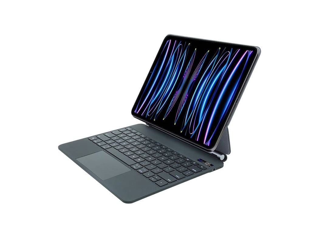 SIA Arabic layout Magic keyboard case with LED power display for iPad with Backlight - Black - TQ STORE