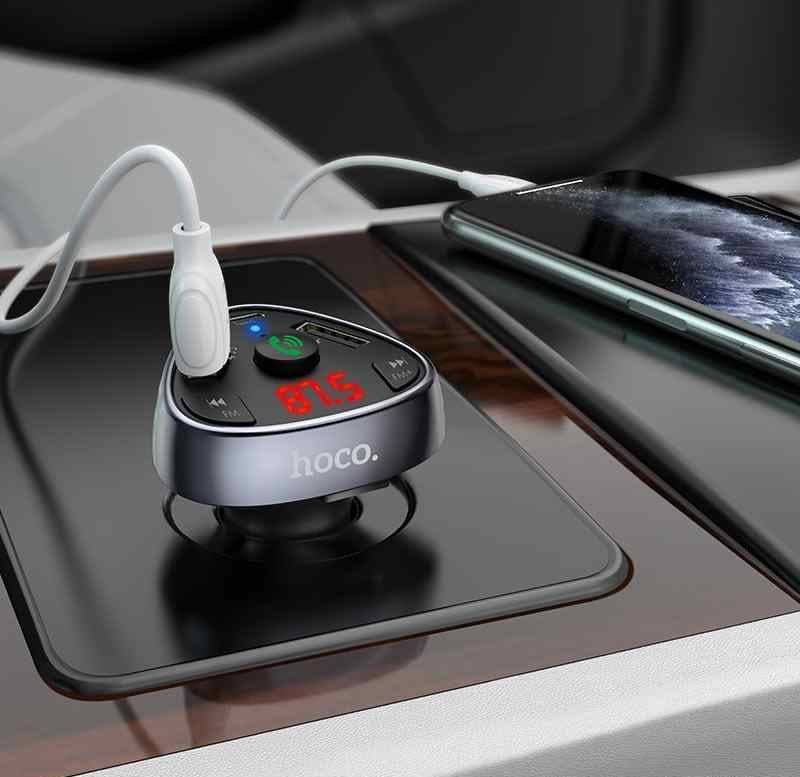 Hoco E51 Car Charger With BT FM Transmitter type-c 18W - TQ STORE