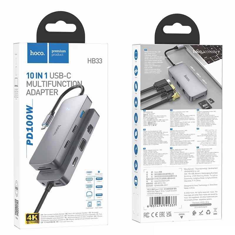 Hoco HB33 10in1 Type-c Hub - TQ STORE