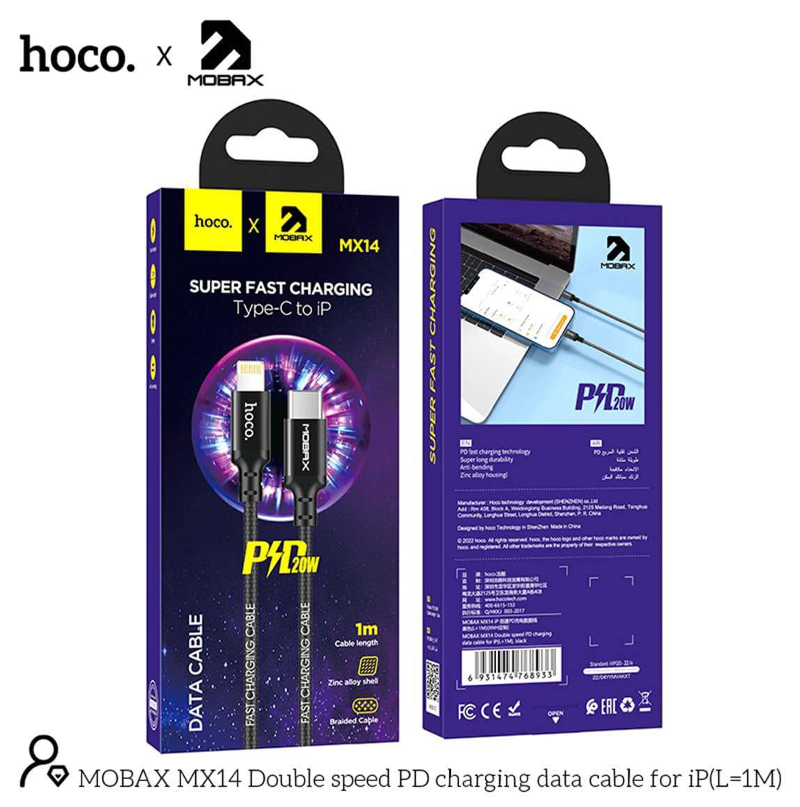 Hoco Mobax MX14 PD Cable 20W 1Meter - TQ STORE