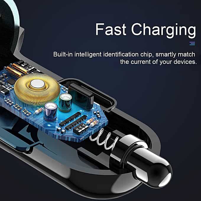 Hoco Z26 Car Charger « High praise» Digital Display Dual USB Port - TQ STORE