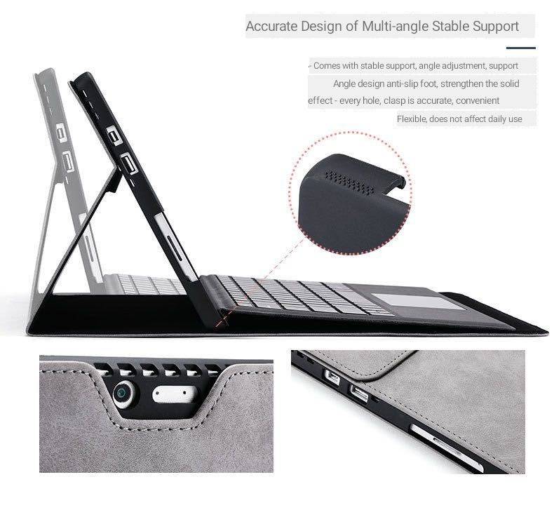 Luxury Microfiber Leather Folio Stand Case For Microsoft Surface Pro 7 6 5 4 3 Tablet Women Men FLip Cover - TQ STORE