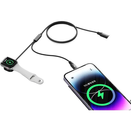 Mcdodo 29W 2in 1 Magnetic Apple Watch & Type-C To Lightning Wireless Charger 1.5m – Black CH-2980 - TQ STORE