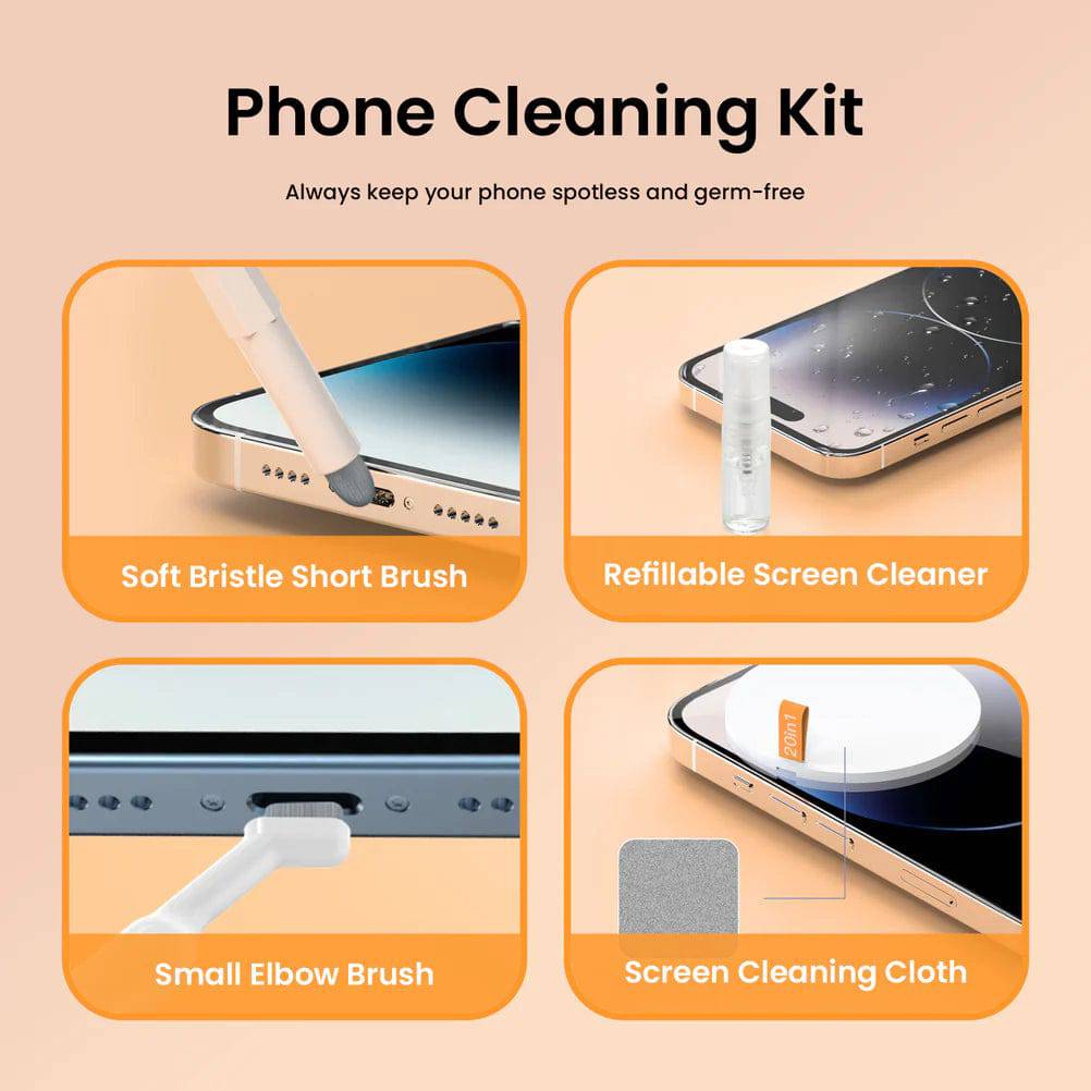 Multifunctional Cleaning Kit 20 Cleaning Tools In One Kit For Cleaning Mobile Phones And Computers - TQ STORE