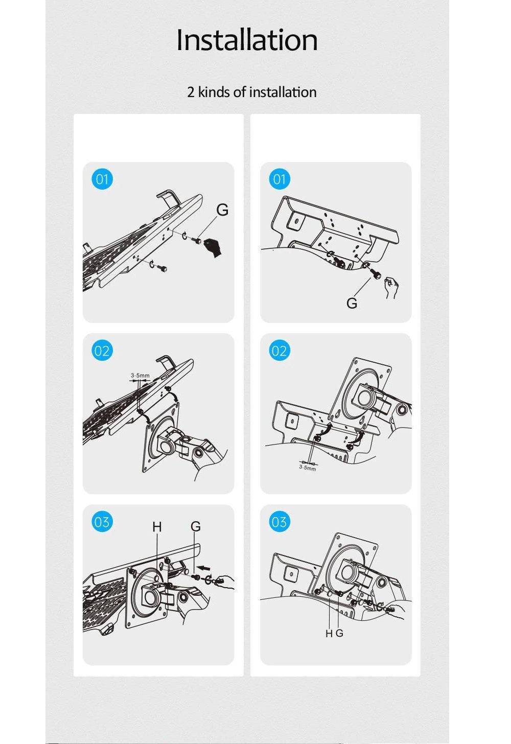 NB FP-2 VESA LAPTOP 10″ – 17″ Mount Holder, Tray, Stand, Clamp - TQ STORE