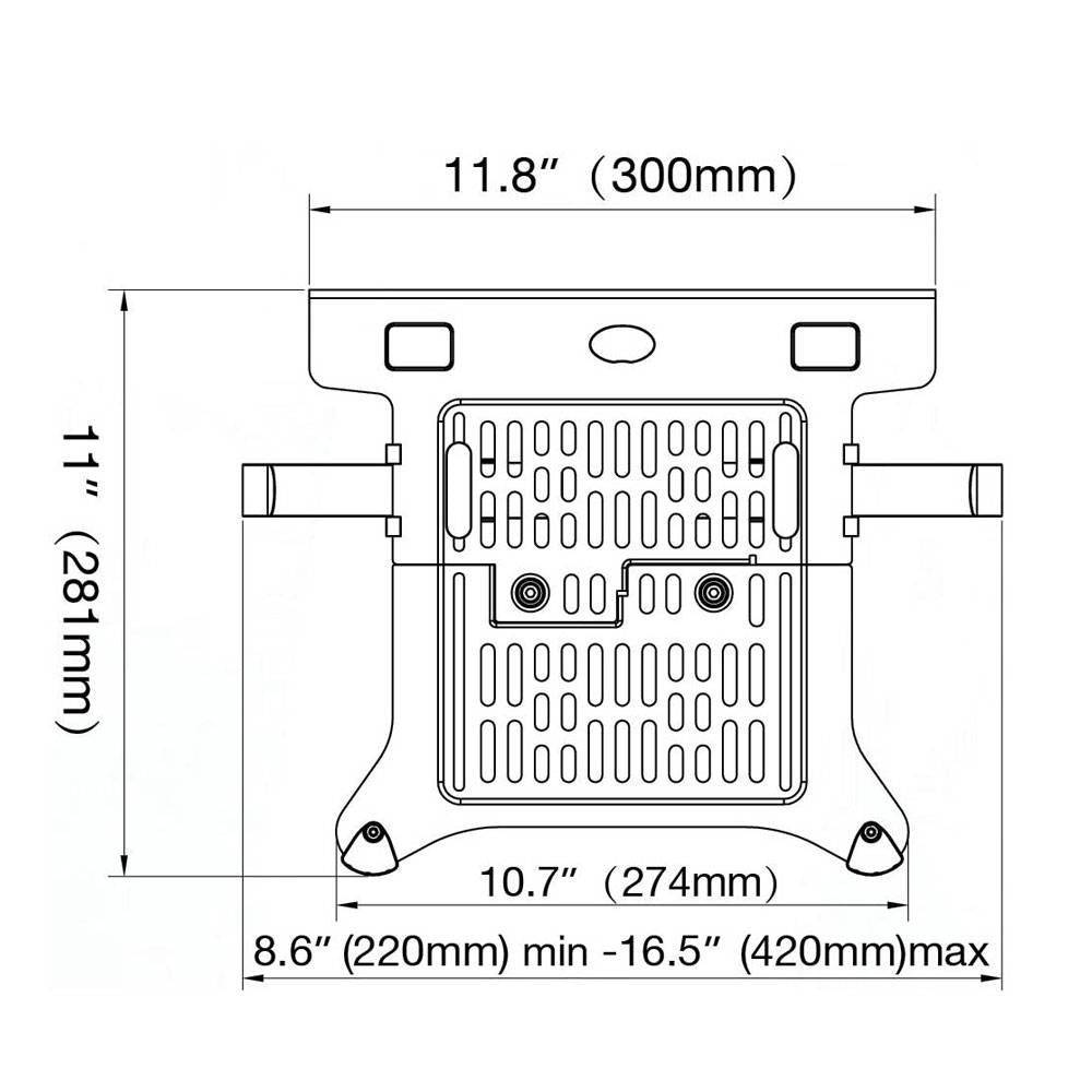NB FP-2 VESA LAPTOP 10″ – 17″ Mount Holder, Tray, Stand, Clamp - TQ STORE