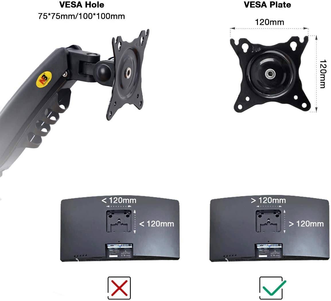 NB NORTH BAYOU DUAL MONITOR DESK MOUNT ST MOTION SWIVEL COMPUTER MONITOR ARM FOR TWO SCREENS17-27 INCH - TQ STORE