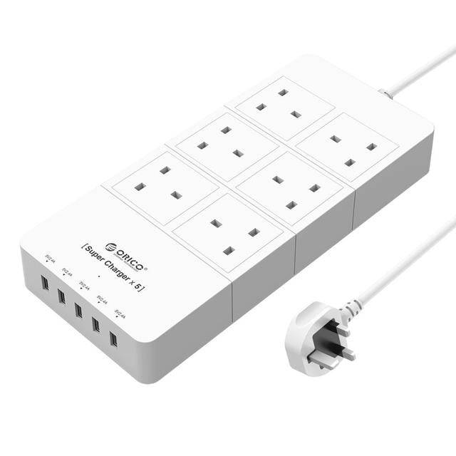 ORICO 6 AC OUTLET SURGE PROTECTOR WITH 5 USB CHARGING PORT - TQ STORE