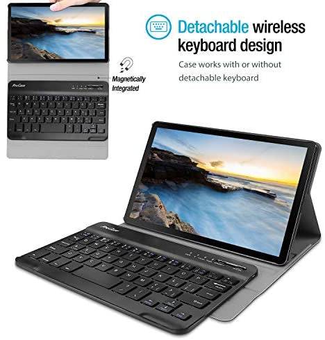 PU Leather Smart Cover with Magnetically Detachable Bluetooth Keyboard for Samsung - TQ STORE