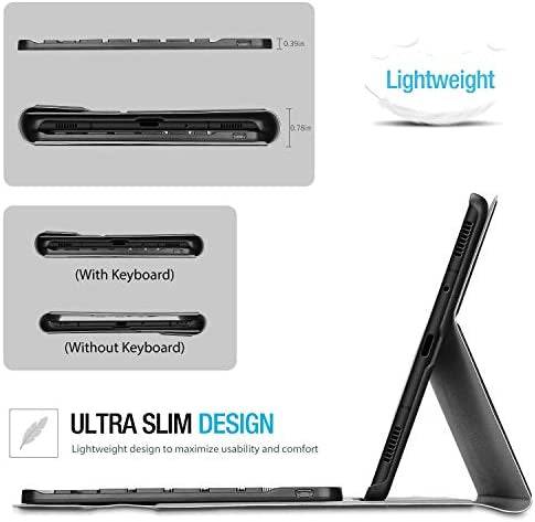 PU Leather Smart Cover with Magnetically Detachable Bluetooth Keyboard for Samsung - TQ STORE