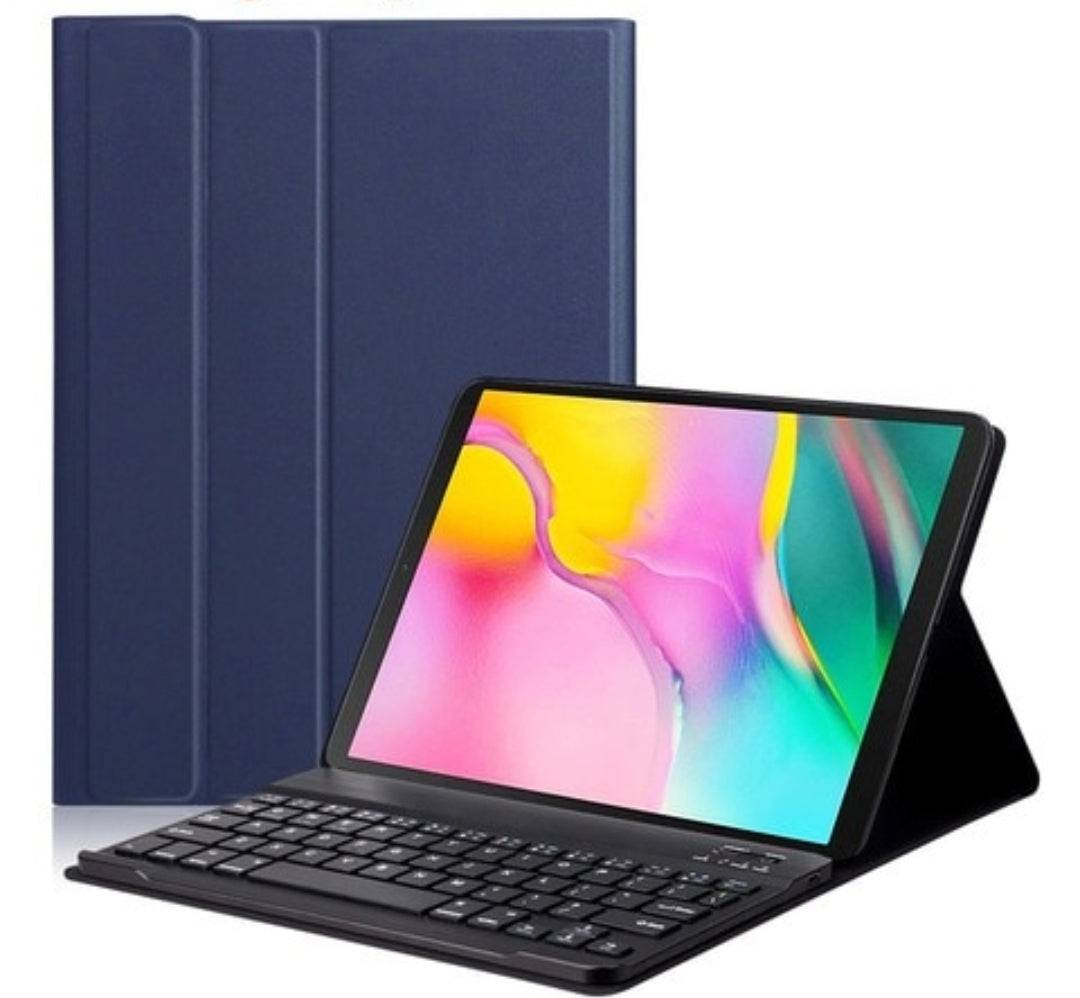PU Leather Smart Cover with Magnetically Detachable Bluetooth Keyboard for Samsung Tab S7 - TQ STORE