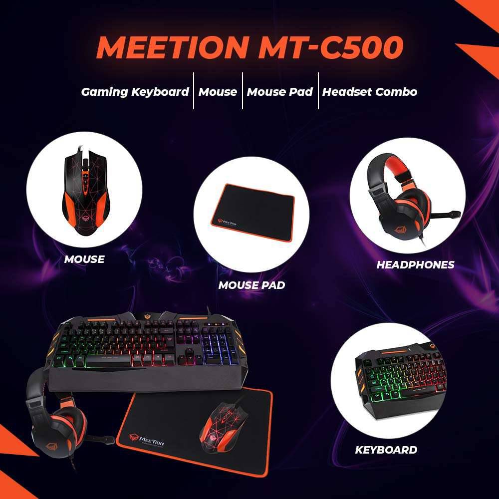 Meetion C500 4in1 Backlit Gaming Combo Kits - TQ STORE