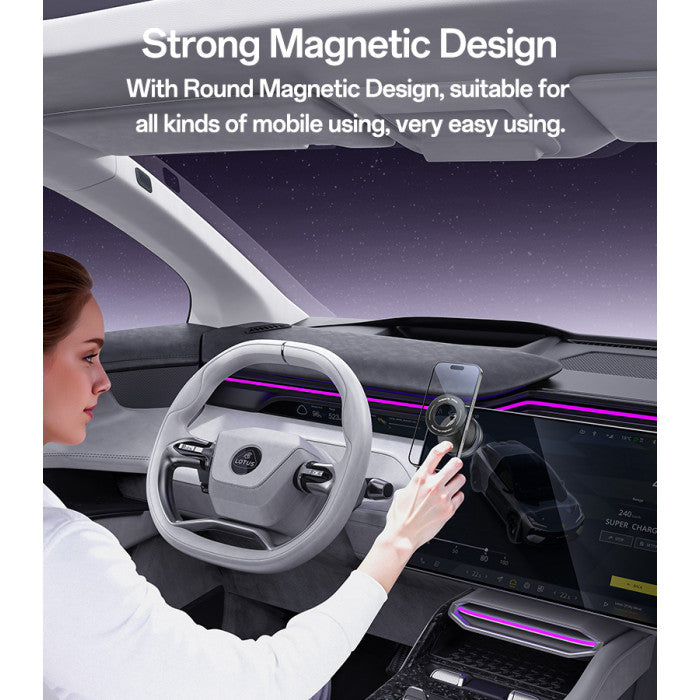 Yesido C228 Magnetic Car Phone Holder 360° Rotation – Vacuum Suction – Kuwait