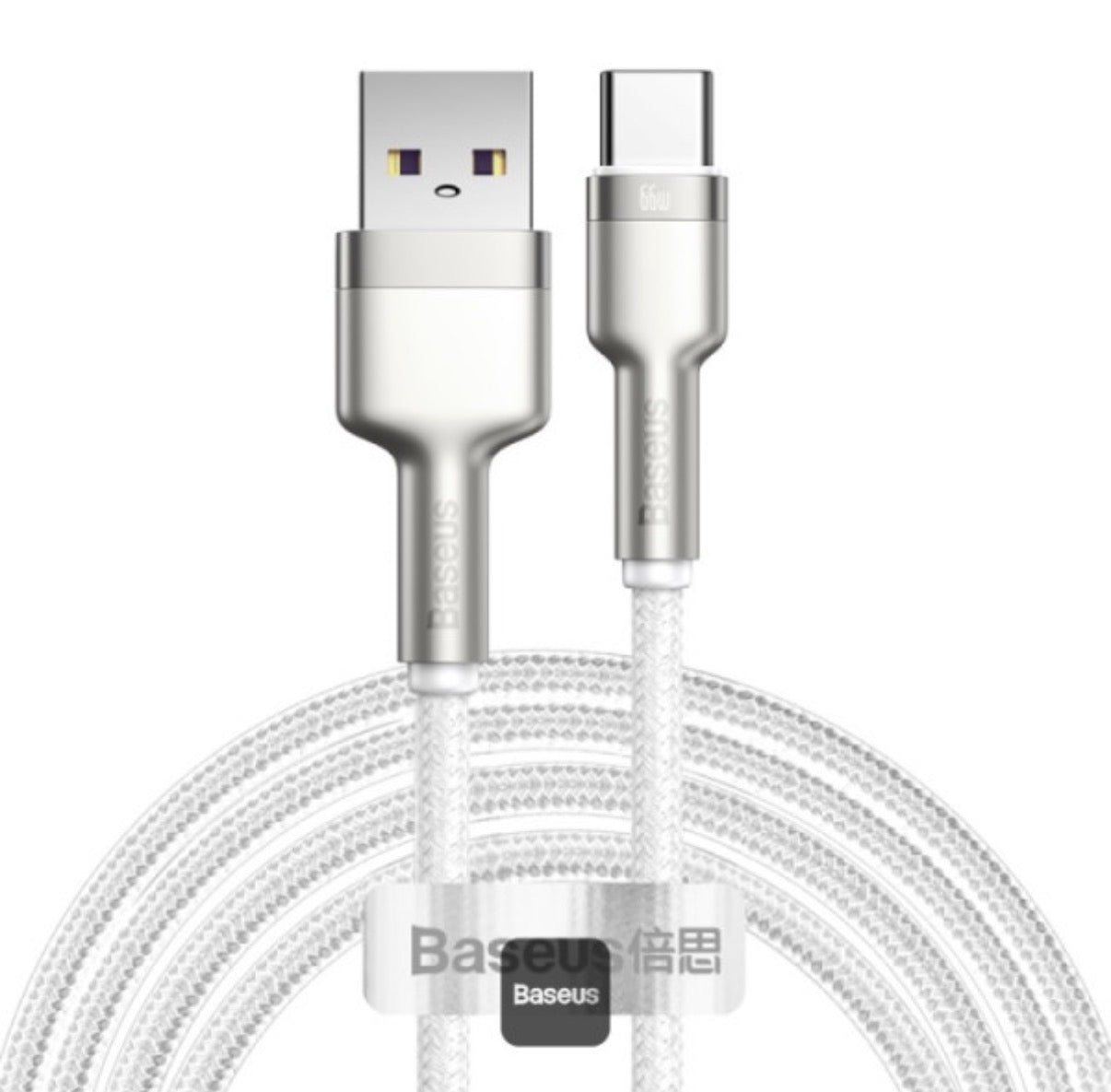 Baseus Cafule Series 66W USB-A to Lightning Metal Data Cable 6A 2M - White