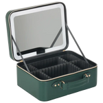 Porodo Lifestyle Travel Makeup Bag with Detachable LED Mirror - Green- Buy In Kuwait