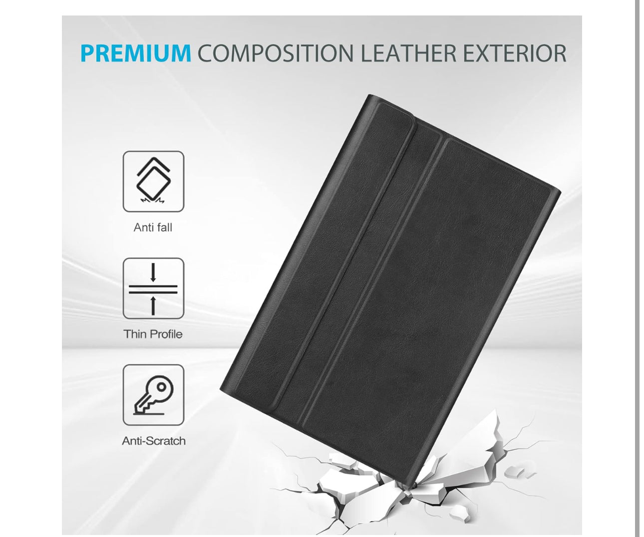 ProCase Keyboard Case for 12.4 inch Galaxy Tab S8 Plus 2022 /Tab S7 FE 2021 /Tab S7 Plus 2020 with S Pen Holder,Magnetically Detachable Wireless Keyboard for SM-X800 X806 T730 T736 T970 T975 –Black - TQ STORE