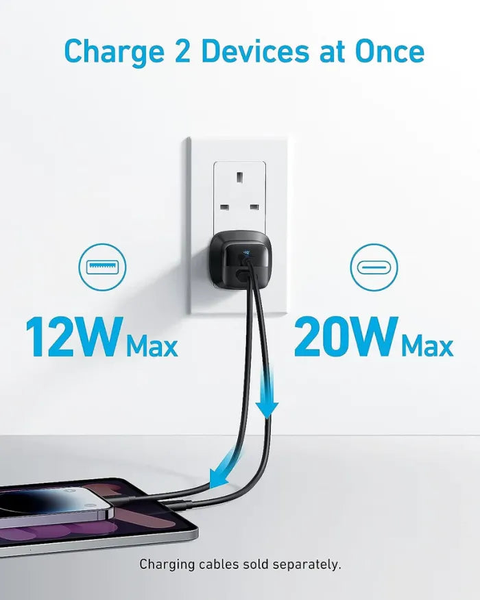 ANKER 323 CHARGER WITH 322 USB-C TO USB-C CABLE