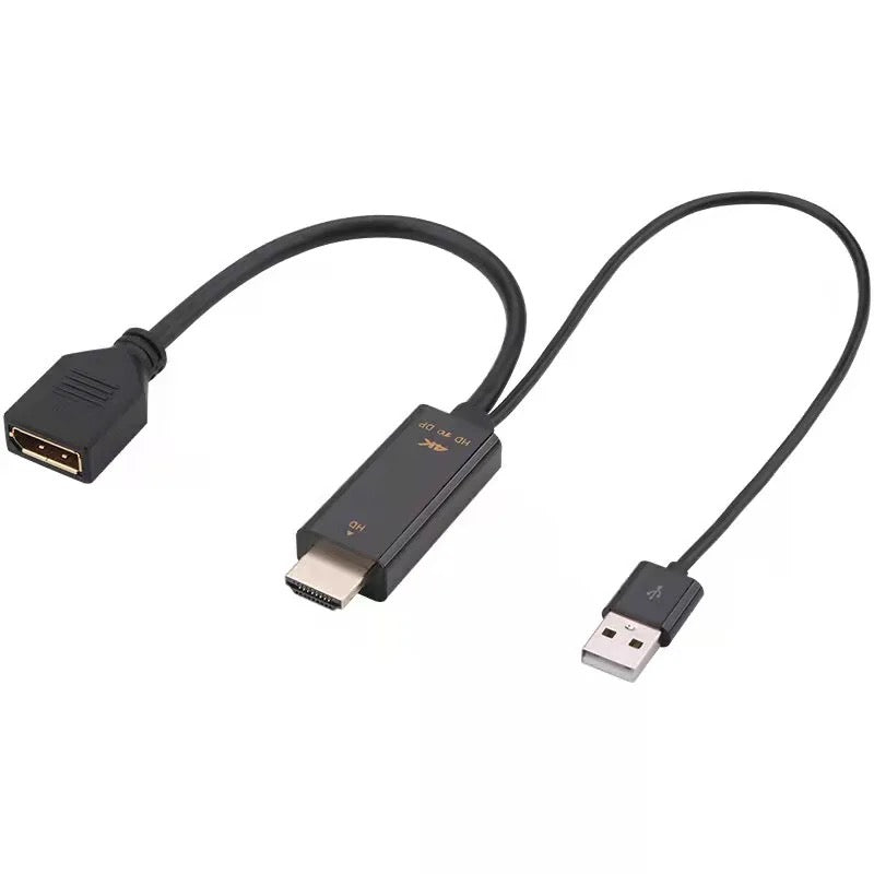 Hdmi to Display Port Adapter USB Powered