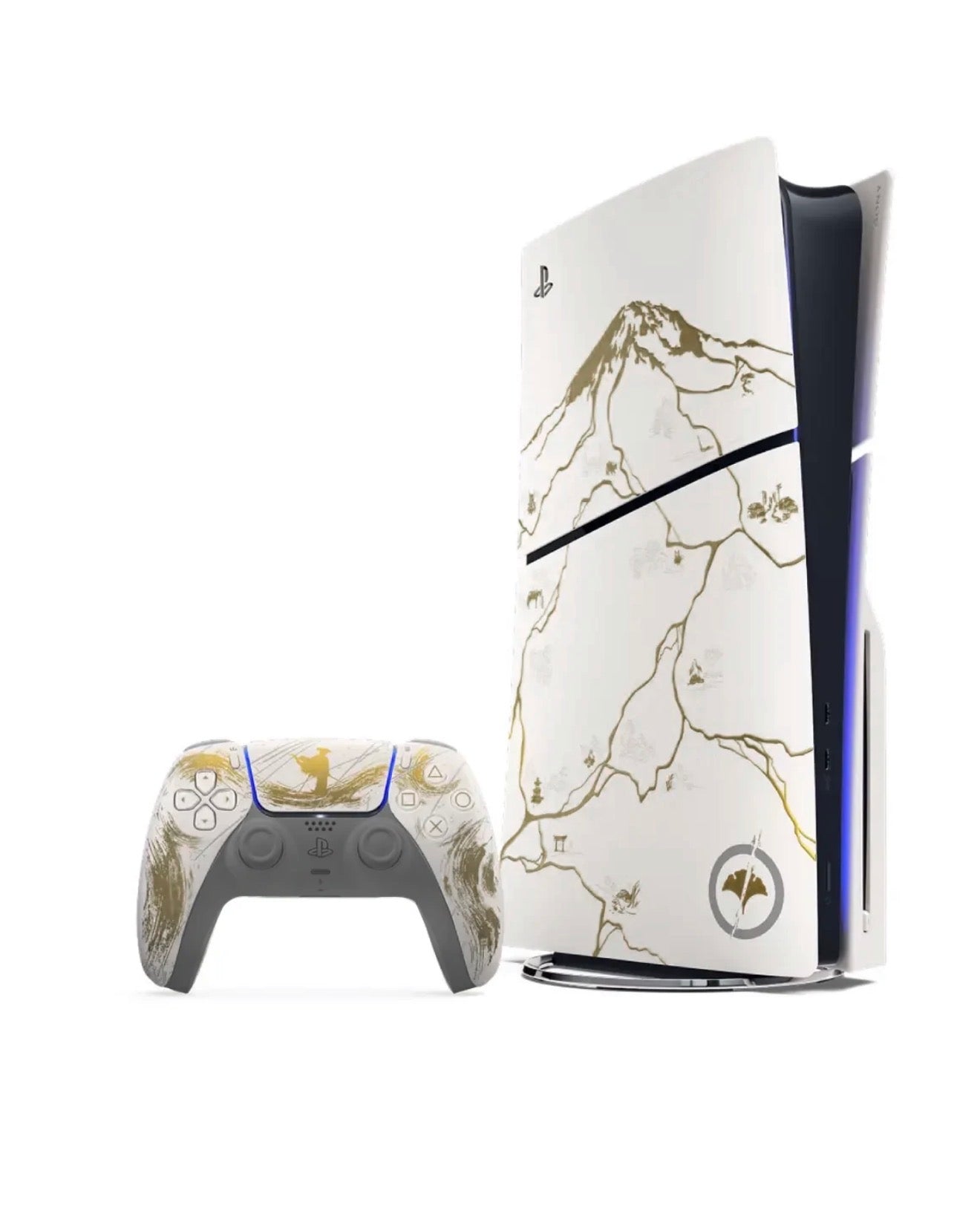 PlayStation 5 Slim Console Disk Edition Ghost Of Yotei Bundle with DualSense Controller + Ghost Of Yotei Code-Buy In Kuwait