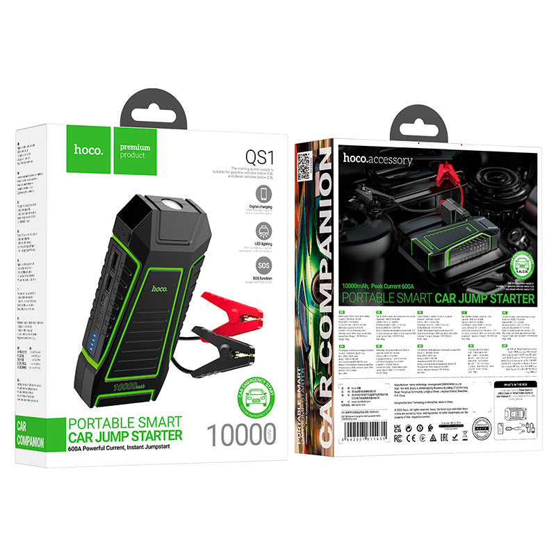 Hoco QS1 Portable Smart Car Jump Starter And Power Bank