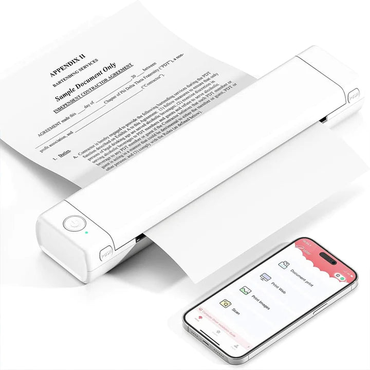 Phomemo Rechargeable A4 Printer with 200 Thermal A4 Papers Free