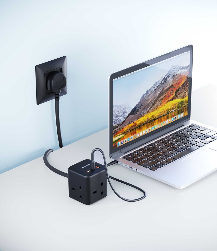 Porodo Multi-Port GaN Power Cube Charger – Black