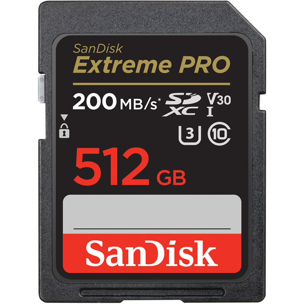 SanDisk 512GB Extreme PRO SD Card, 200MB/s