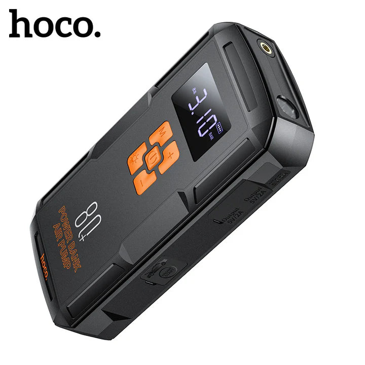 HOCO QS2 Super Energy Portable 4 in 1 Car Jump Starter 8000 MAH , Air Pump , Powerbank and Torch