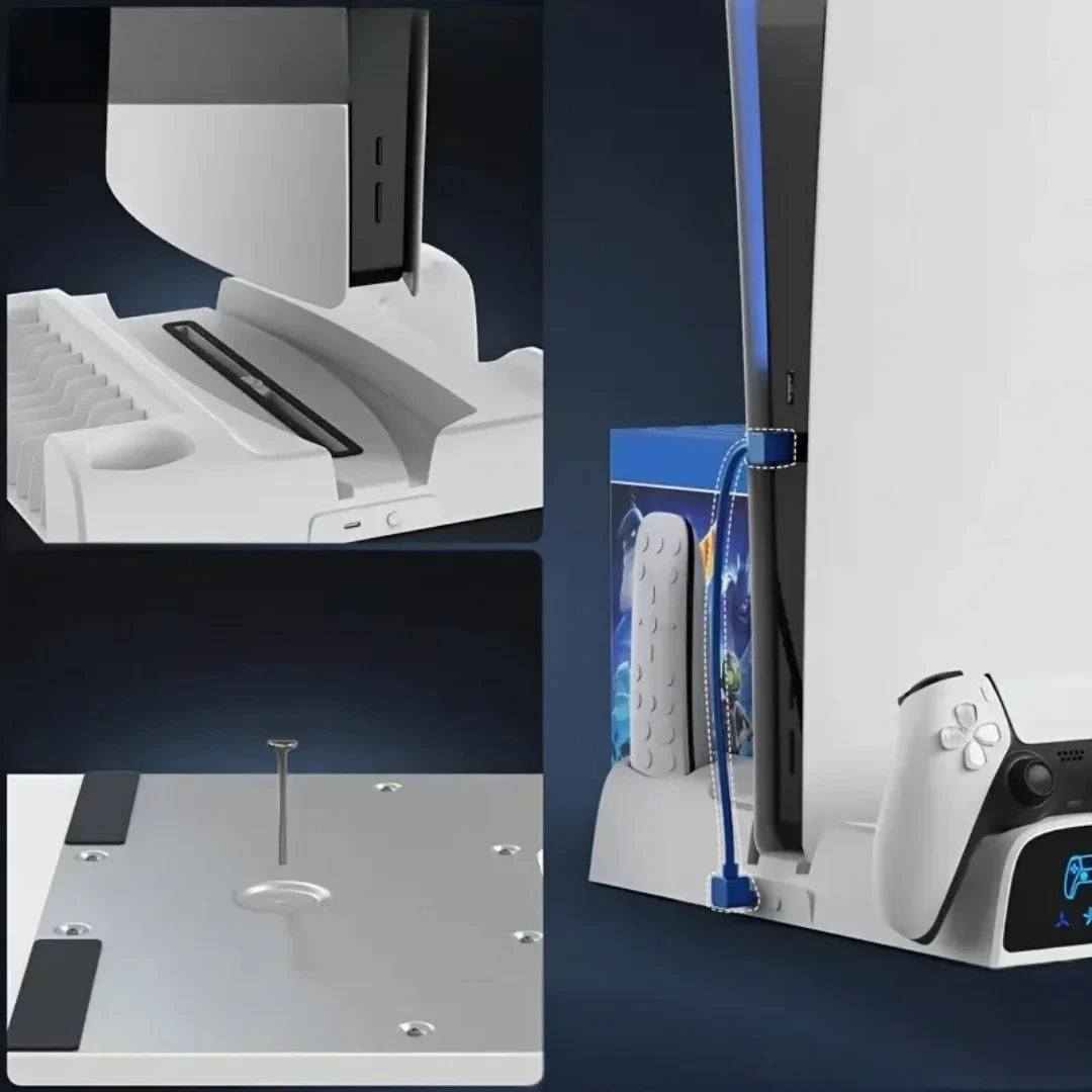 DOBE PS5 Cooling Fan with DualSense LED Charger - TQ STORE