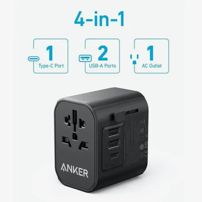 ANKER 312 OUTLET EXTENDER 30W WITH 3 USB PORTS - BLACK