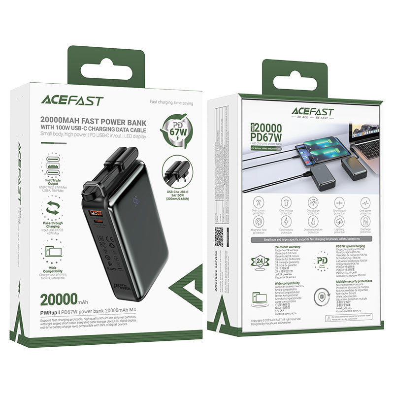 ACEFAST M4 PD 67W 20000mAh Power Bank – High Capacity