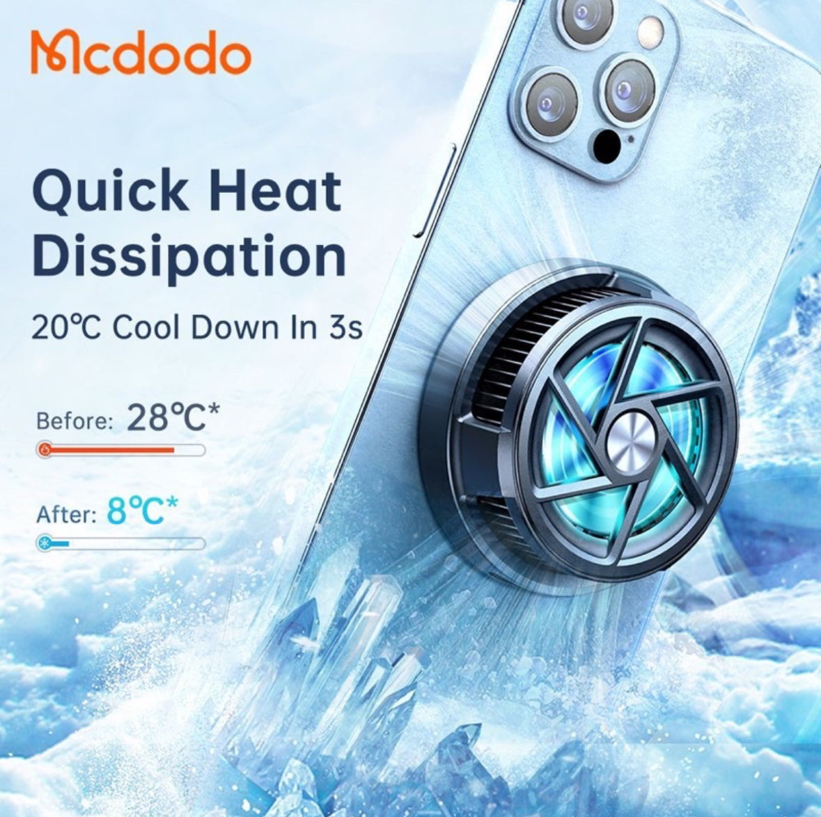 Mcdodo Magnetic Wireless Gaming Charger with Cooling Fan CH-2120