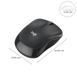 logitech M240 Wireless Optical Mouse with SilentTouch Technology (4000 DPI Adjustable, Sensor Technology, Graphite) - TQ STORE
