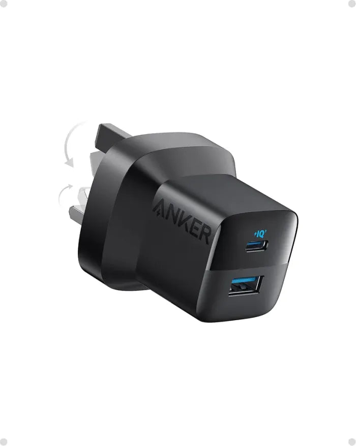 ANKER 323 CHARGER WITH 322 USB-C TO USB-C CABLE (33W , 3FT) -BLACK