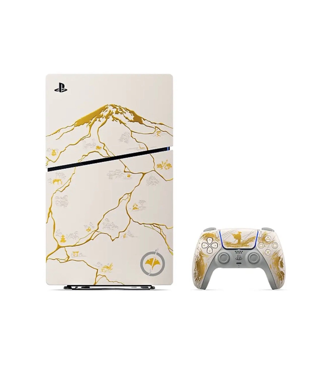 PlayStation 5 Slim Console Disk Edition Ghost Of Yotei Bundle with DualSense Controller + Ghost Of Yotei Code-Buy In Kuwait