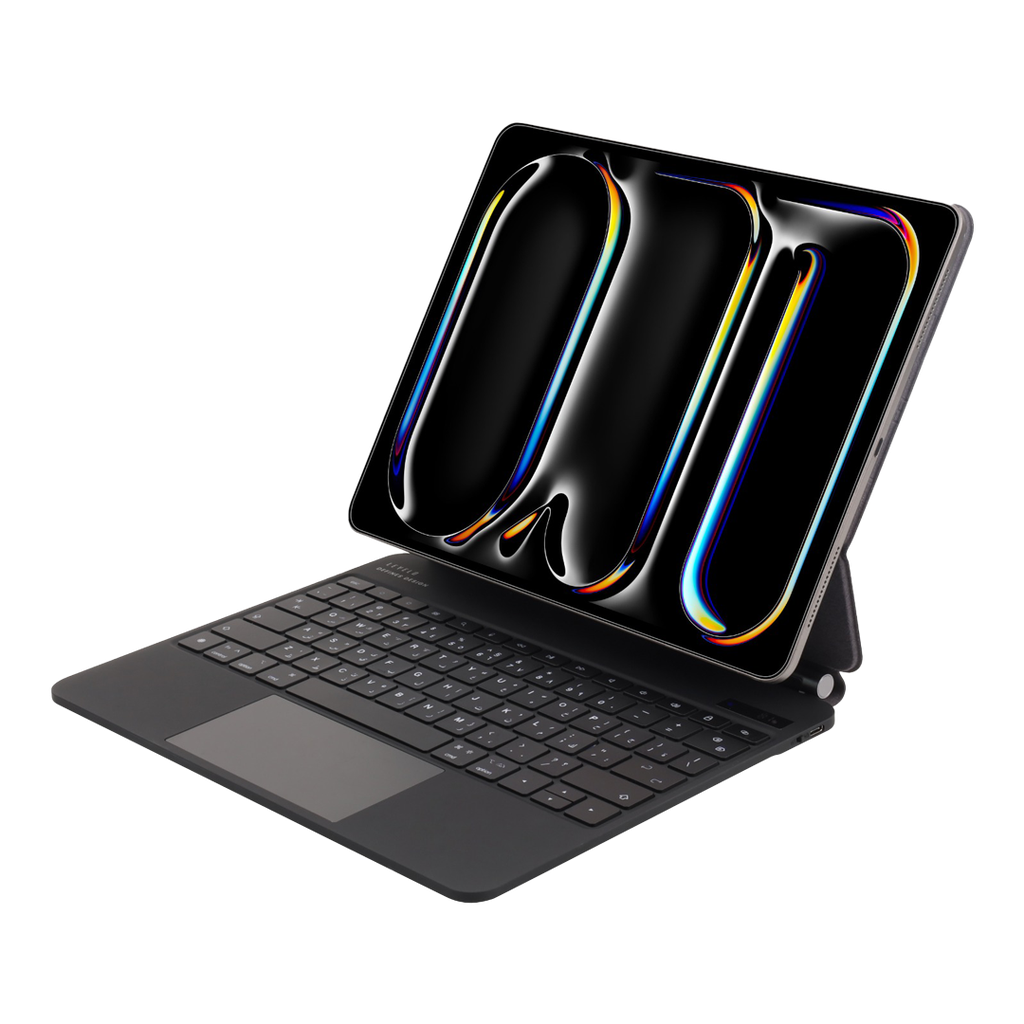 Levelo AeroBoard Saffanio Leather Wireless Keyboard For iPad Pro 11" (2024) - Black